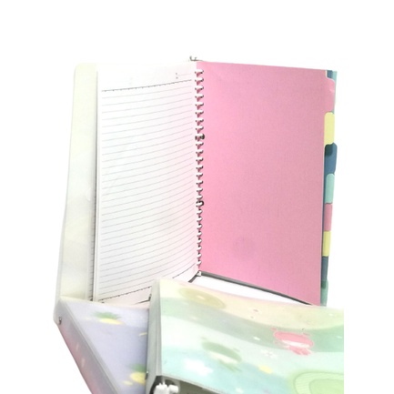 BINDER FILE RING PLASTIK - MOTIF ANAK JERUK NANAS / DEWASA CAMPUS / UKURAN B5