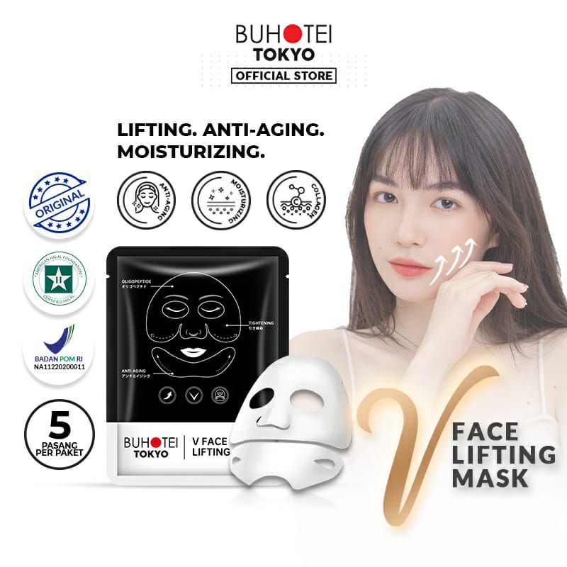 [𝗕𝗣𝗢𝗠] BUHOTEI V FACE LIFTING MASK ANTI WRINKLES MASKER WAJAH 40 GR 𝗣𝗘𝗥 𝗣𝗖𝗦