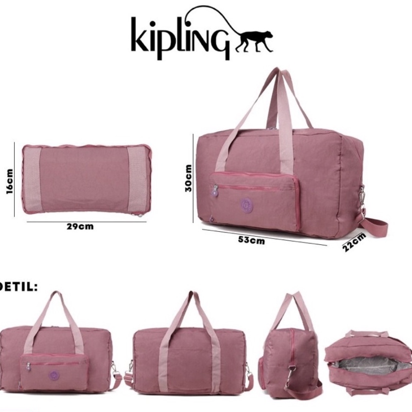 Jual Kipling Duffel Bag Tas Gym Travel Olahraga Lipat Foldable Shopee