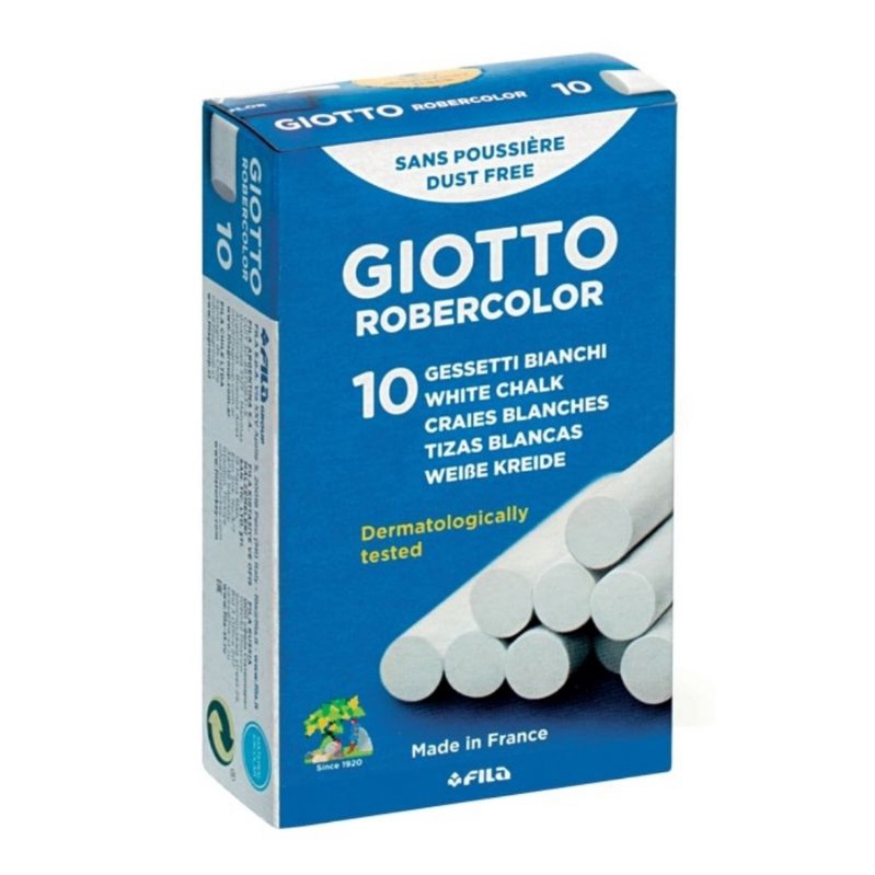 

Kapur Tulis Putih Giotto Blackboard Chalk Dust free Bebas Debu 10 pcs