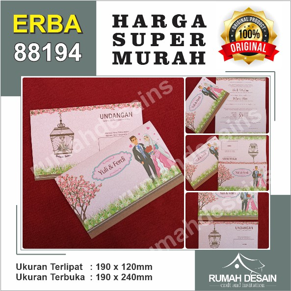 Blanko Undangan Kosong ERBA 88194 ( Harga Termurah ) Produk Original 100%