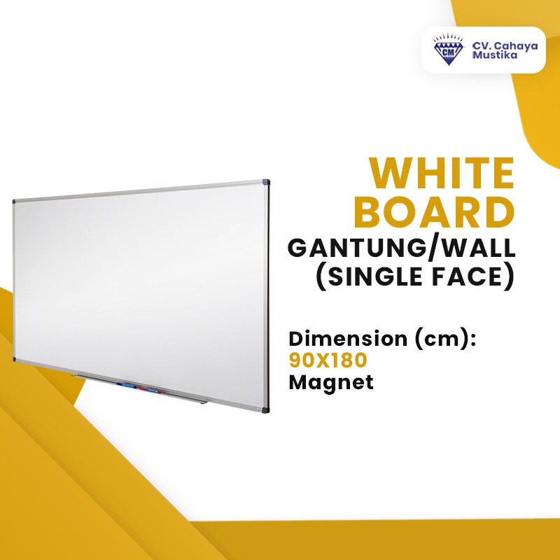 

Jual Papan Tulis Di Malang Whiteboard GH Gantung Magnet Uk 90x180 cm