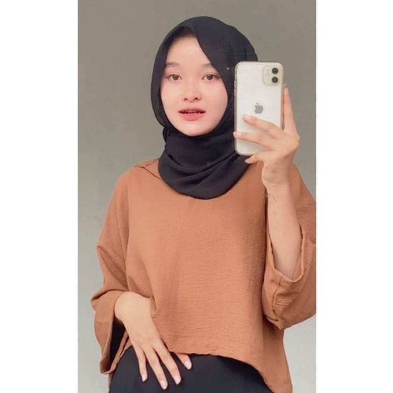 CUCI GUDANG!! Mira Crop Top Crincle Premium