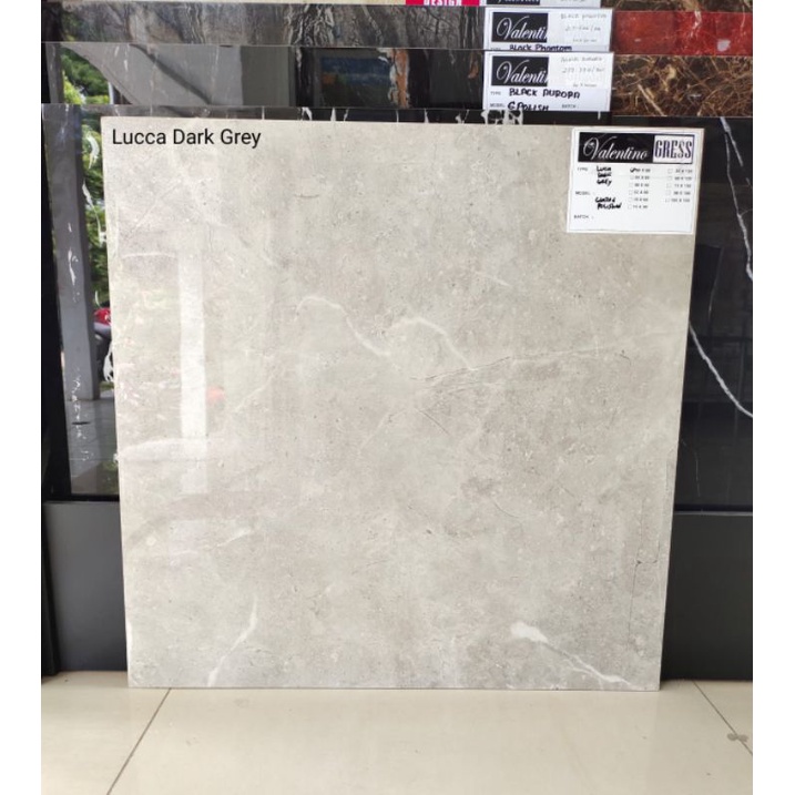 Granit 60x60 Glossy LUCCA DARK GREY Valentino Gress