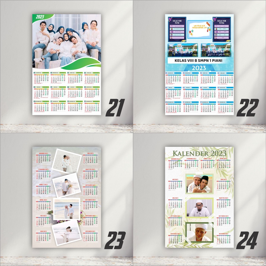 KALENDER 2024 CUSTOM FOTO,UKURAN A3+ (32X48 CM) TANPA PO