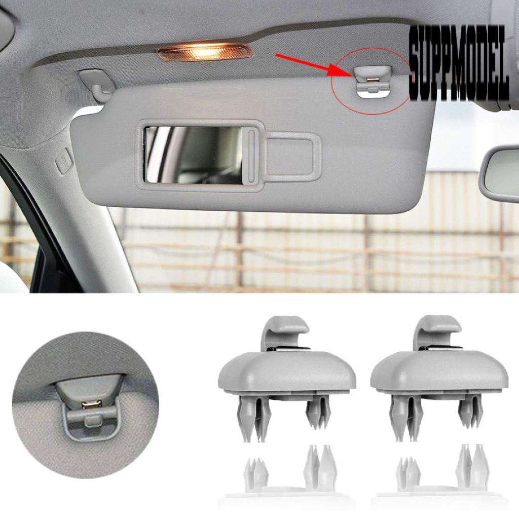 2 Pcs Klip Sun Visor Mobil Bahan ABS Tahan Lama 8E0857562A for Audi A1 2011-2015