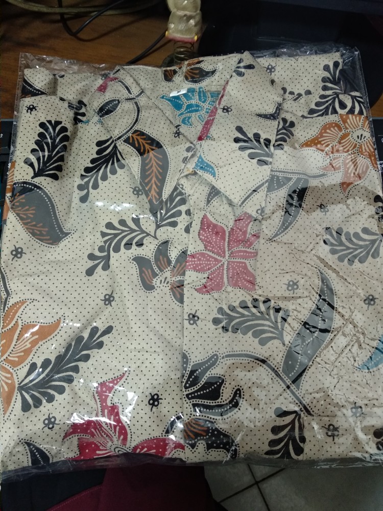 New Bisa Cod Batik Hrb026 Kenongo Hem Pendek Padi Pekalongan M L Xl Batik Pria Murah Modern Grosir