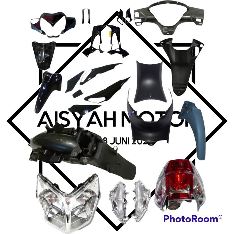 Full Bodi Dan Lampu Honda Supra X 125 Batman Warna Hitam