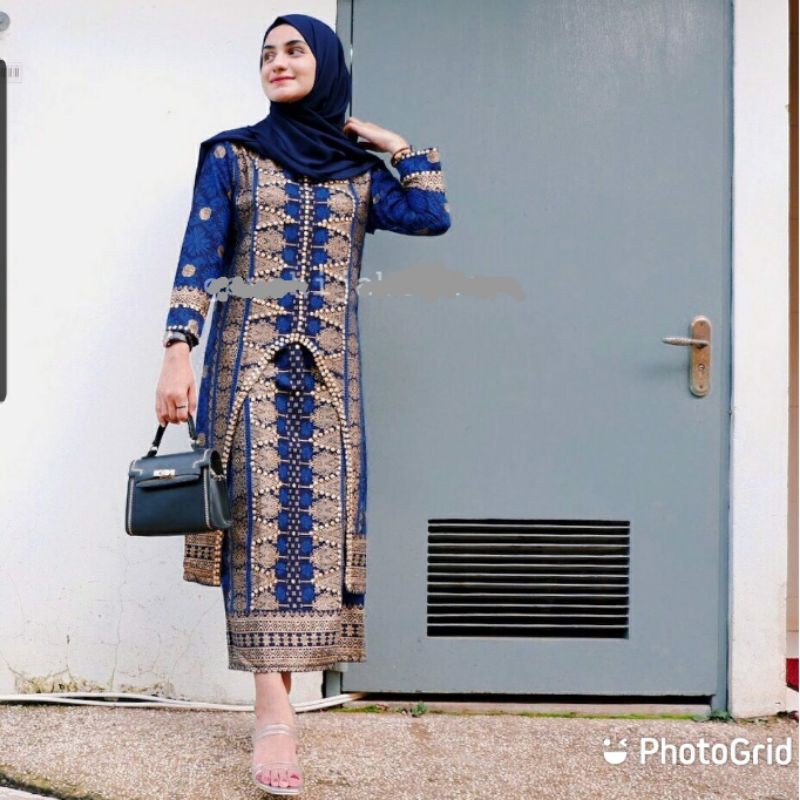 SETELAN TUNIK ANISA ATASAN KURUNG DAN ROK SONGKET BATIK JUPRI BATIK COUPLE RUMAH KEBAYA BANDUNG RUMAH SONGKET BANDUNG SETELAN SONGKET