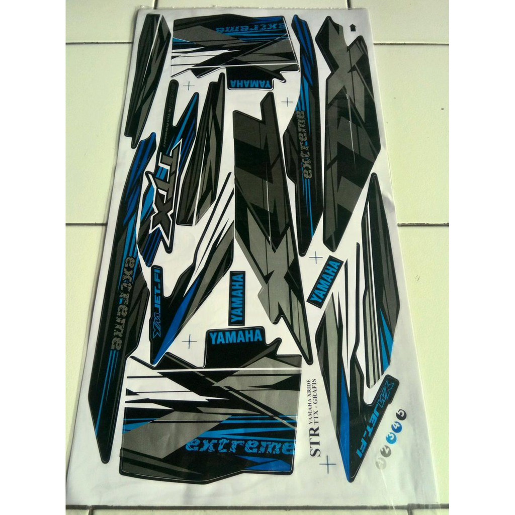 Aksesoris Striping Stiker Lis Variasi Motor Yamaha X-Ride 115 - Ttx - 3