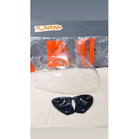 Kaca Helm DJ Maru KYT,INK HD Anti gores Warna bening SUDAH TERMAKSUD (DUDUKAN/RECET) NYA