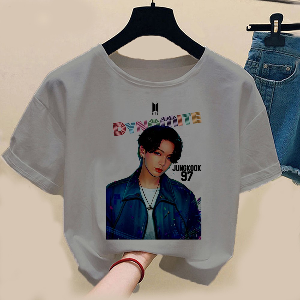 FLEURIR - KAOS  JUNGKOOK FACE WANITA DEWASA LENGAN PENDEK TUMBLR TEE UNISEX