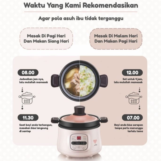 Emily Slow Cooker / Bear Slow Cooker / Mpasi Bayi