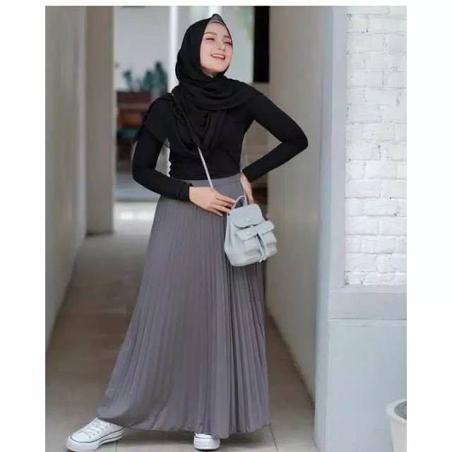 ROK Plisket Bahan Hyget/ ROK PLISKET hyget /Rok wanita