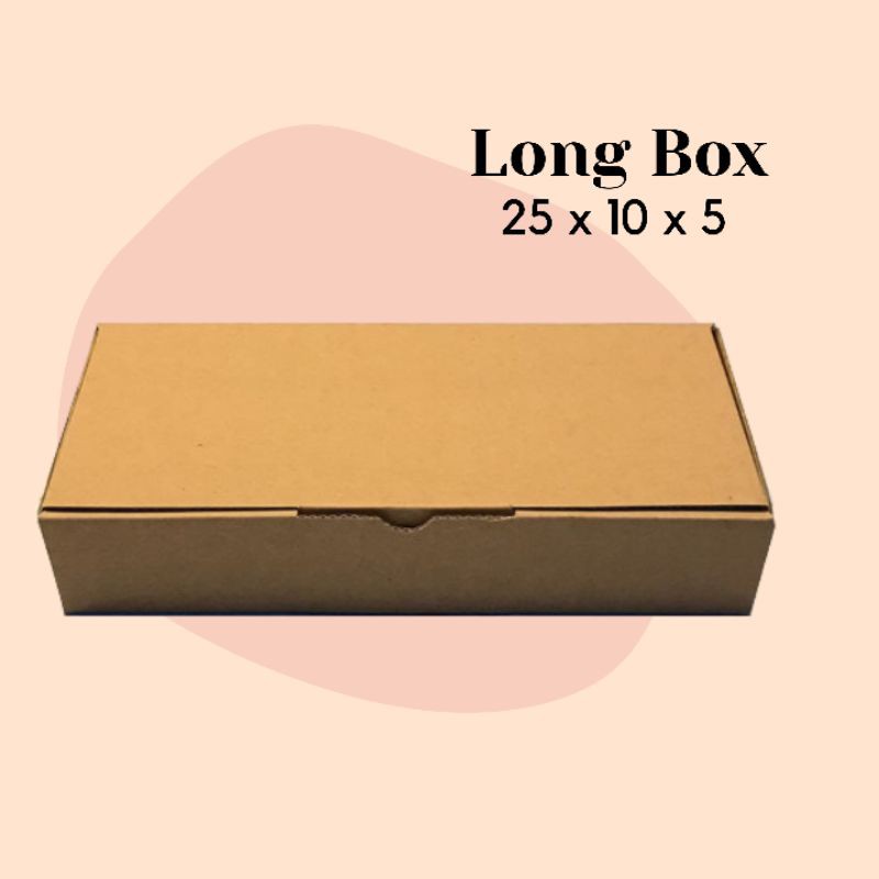 

LONG BOX // KARDUS DIE CUT KARTON COKLAT PACKAGING 25x10x5 // DUS KEMASAN BROWNIES