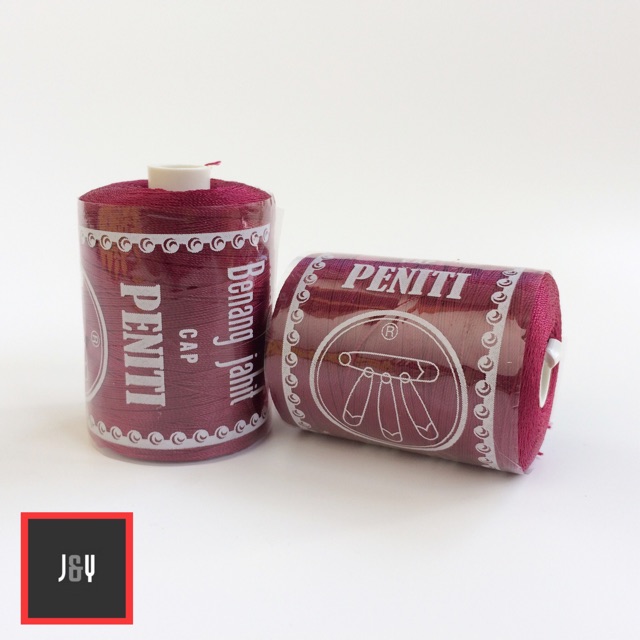 Benang nylon no.30 cap peniti merah marun