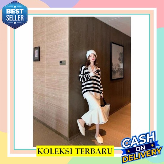 ✨Rj_Mue✨ (Bisa Cod ) Rok Maxi Daniela Midi Long Skirt - Androk Ootd Korean Style Kekinian Gaya Korea