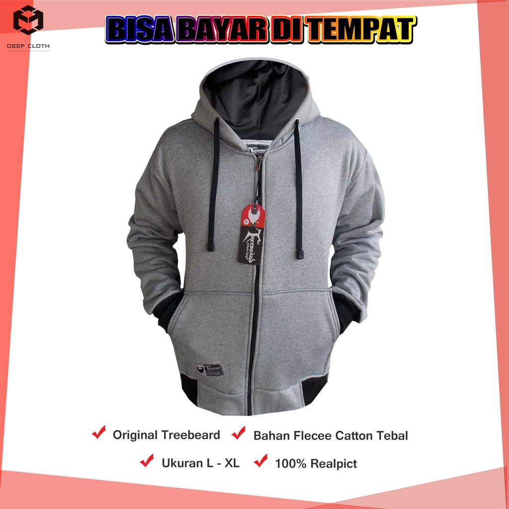 TREEBEARD!! Jaket Pria / Jaket Hoodie Pria Bahan Tebal Original Produk Treebeard - Jacket Hodie Pria