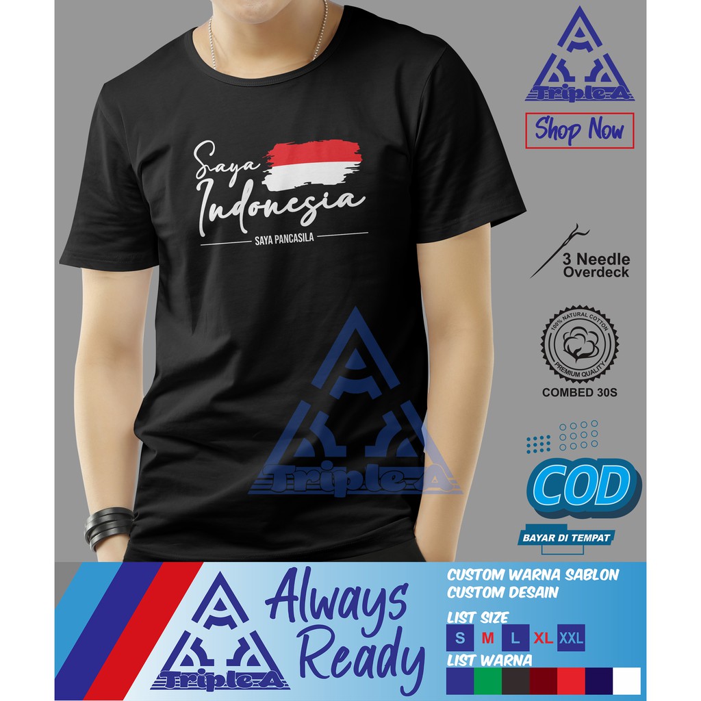 Jual Kaos Saya Indonesia Saya Pancasila Baju Garuda Agustus Kemerdekaan