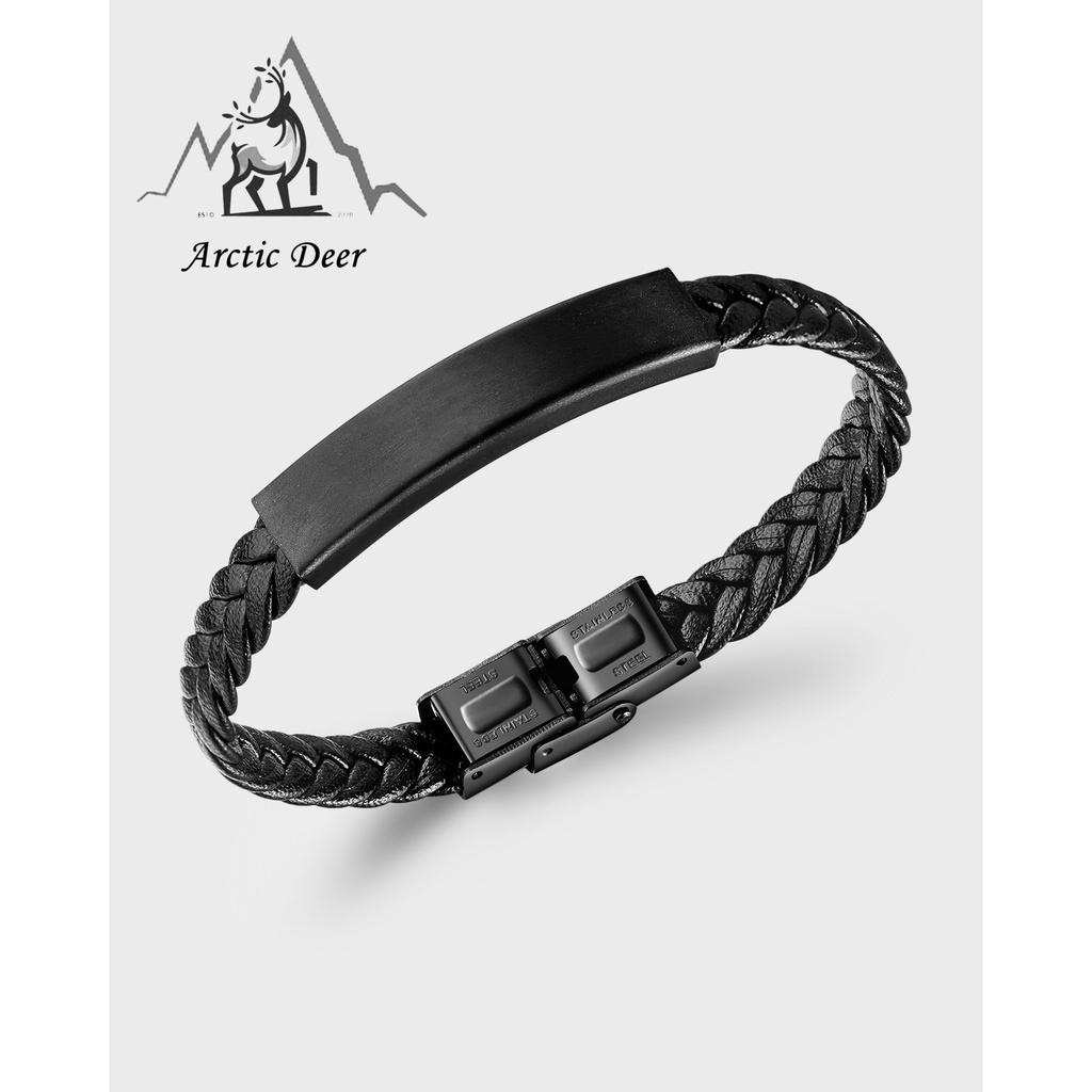 Gelang Pria -tali dikepang men's braided bracelet Original Arctic Deer