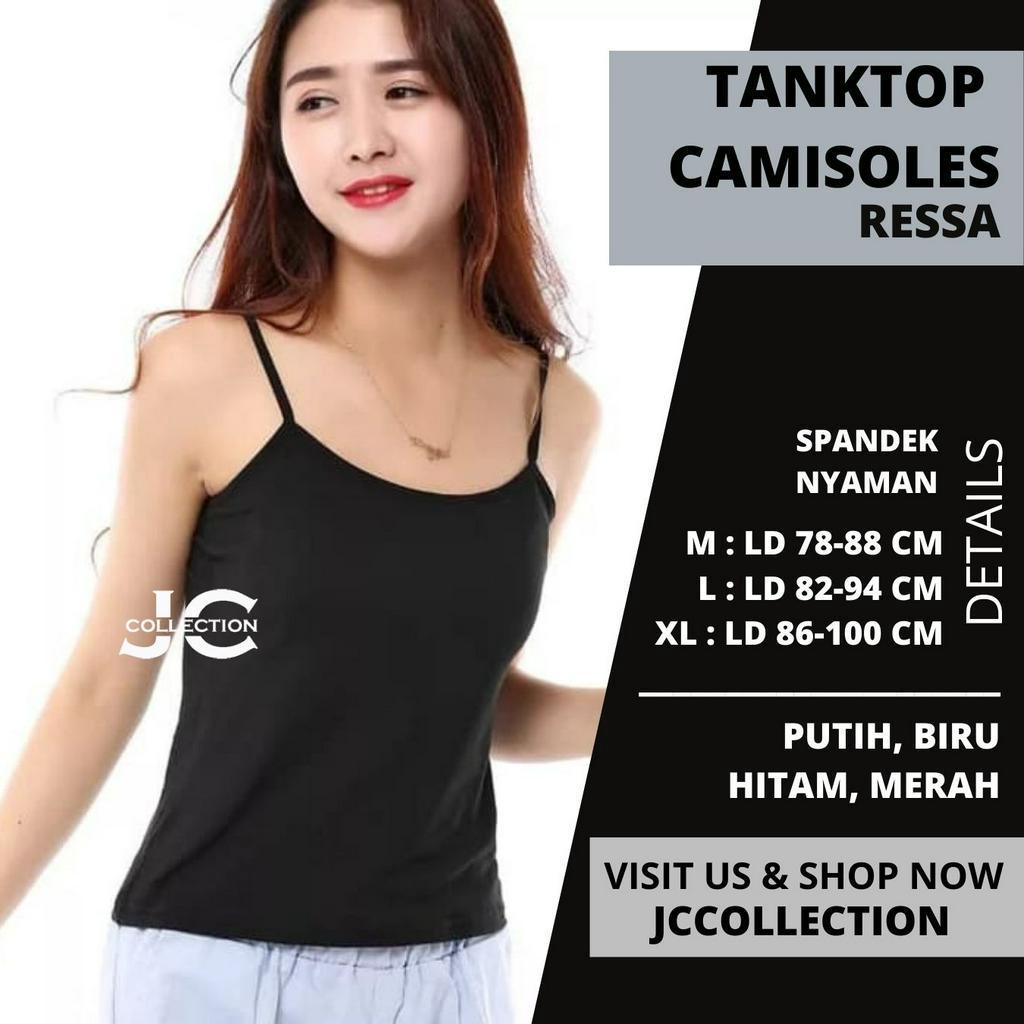 Tanktop Singlet Tali Kecil Wanita Ressa  - JCCollections