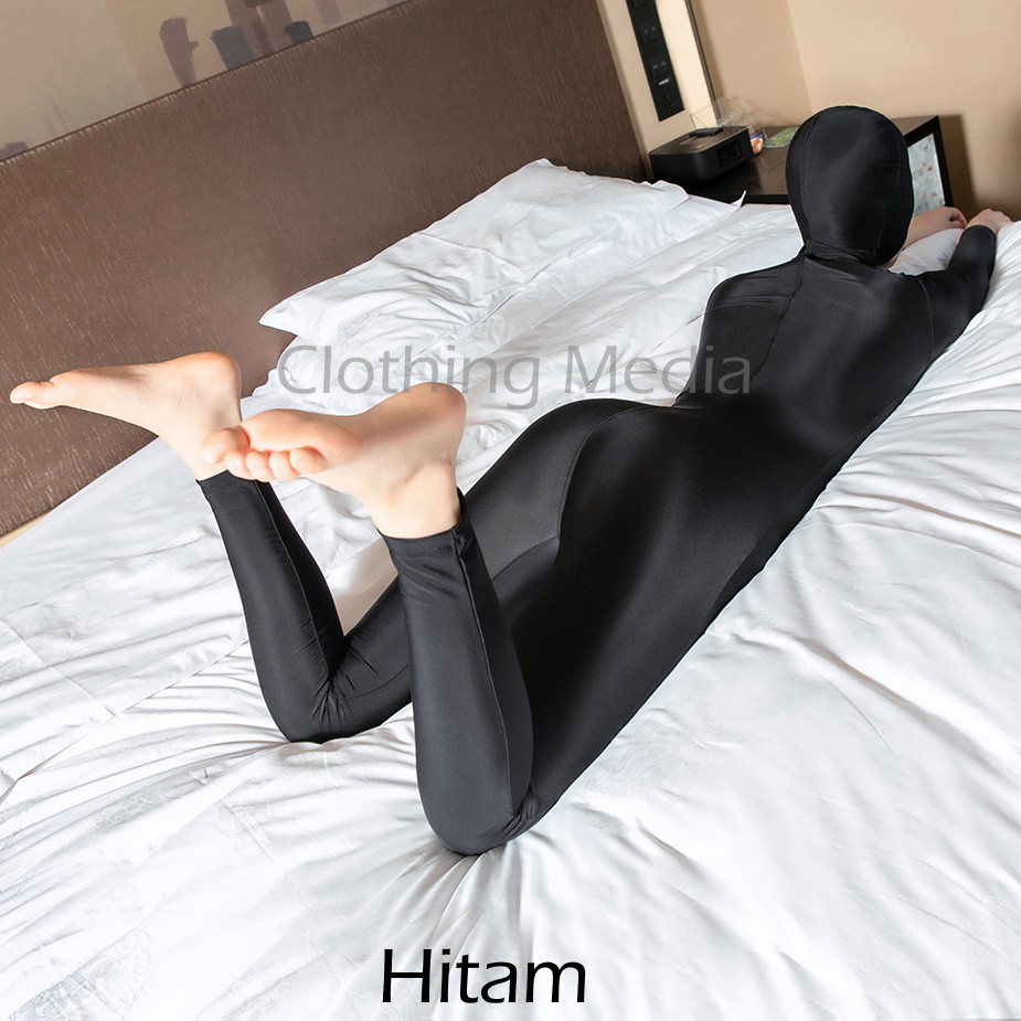 Full Bodysuit Zentai Catsuit Mata Dan Mulut Terbuka Kostum Wanita Cosplay