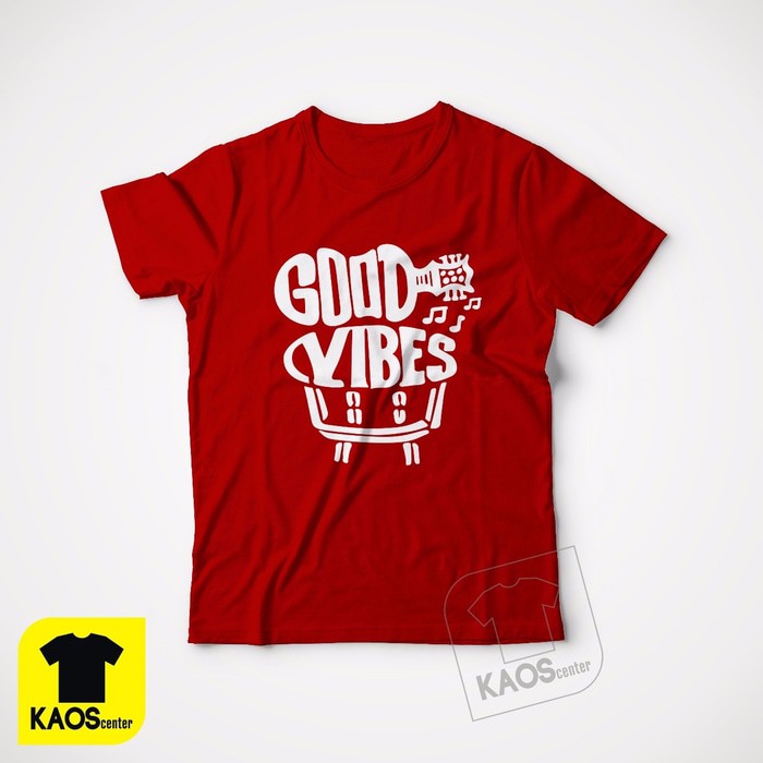 Kaos Tshirt Baju Combed 30S Distro Good Vibes Only