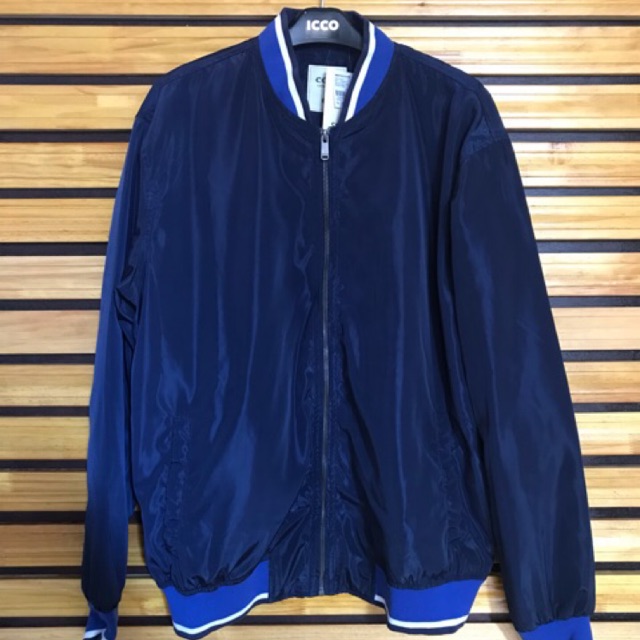 Cole Jaket Parasut Pria Navy Olive Hitam