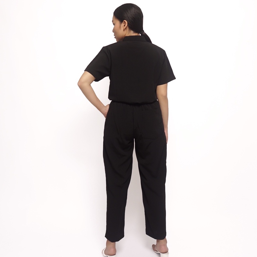 Baju Jaga MSS - BLACK Scrubs on Call Flowy Lengan Pendek