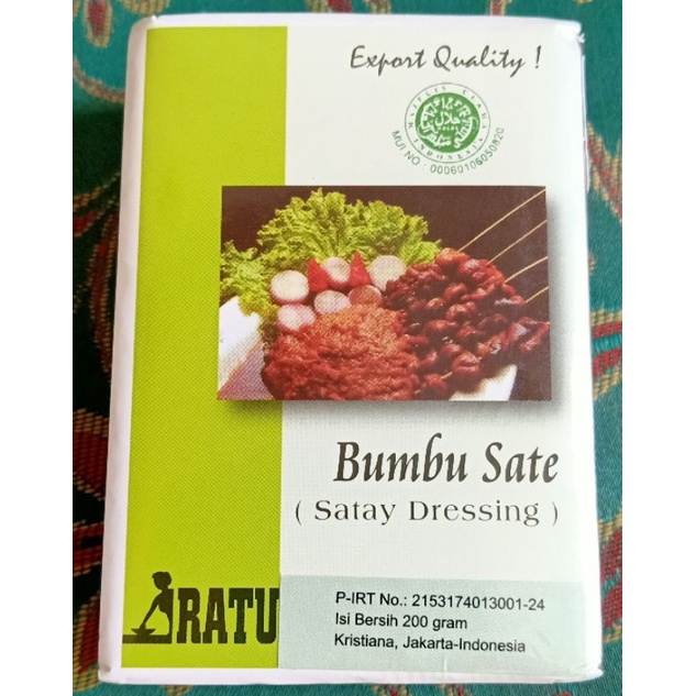 

bumbu sate/satay dressing Ratu 200 gram