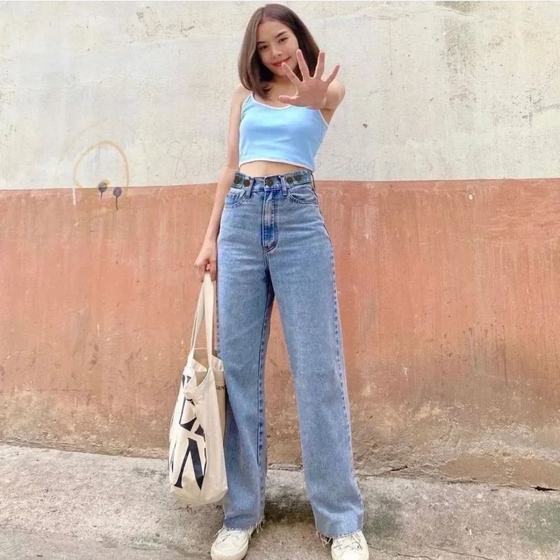 Celana Kulot Jeans Highwaist Celana Kulot Jumbo Celana Kulot Jeans Wanita Celana Highwaist Loose Jeans