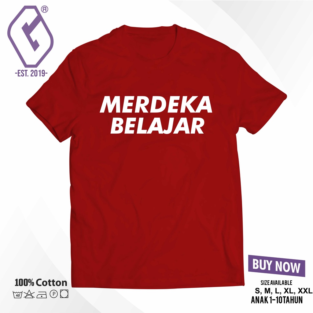kaos merdeka belajar indonesia / baju indonesia merdeka belajar