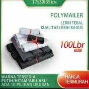 

Polymailer 17x30cm warna putih packing plastik keletan lem