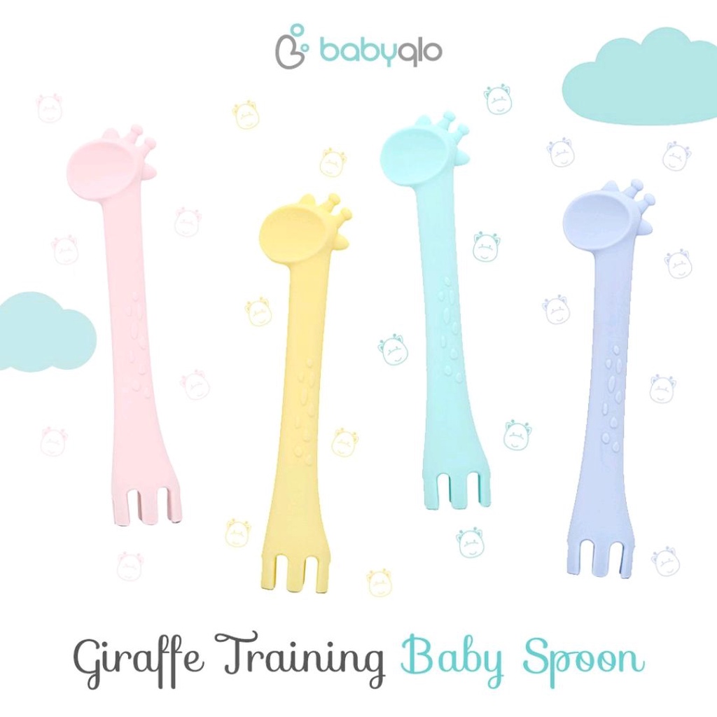 BABYQLO GIRAFFE TRAINING BABY SPOON BQ SP8004