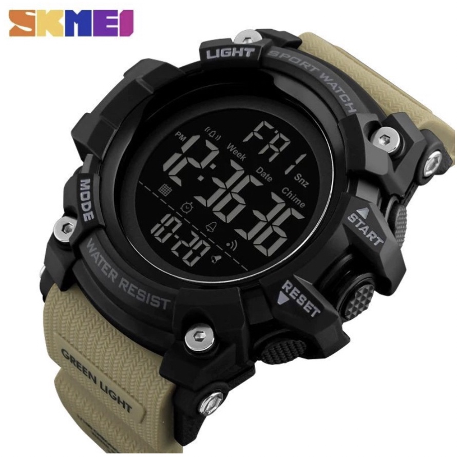 Jam Tangan Pria Skmei 1384 Men Analog  Digital LED Original