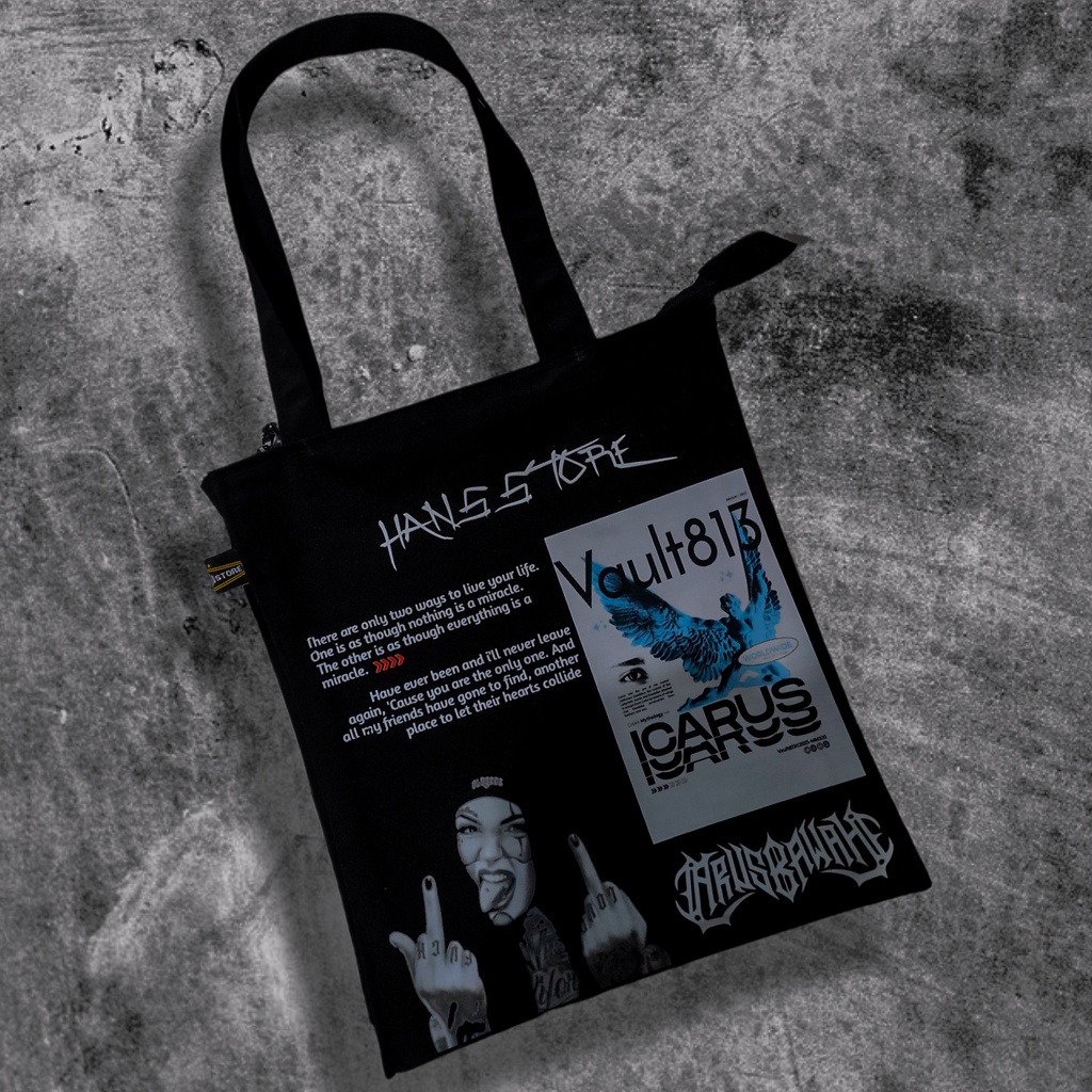 [BS09] Totebag wanita pria tote bag distro tote bag kanvas resleting