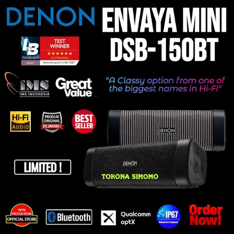 DENON ENVAYA MINI DSB 150BT Portable Premium Bluetooth Speaker