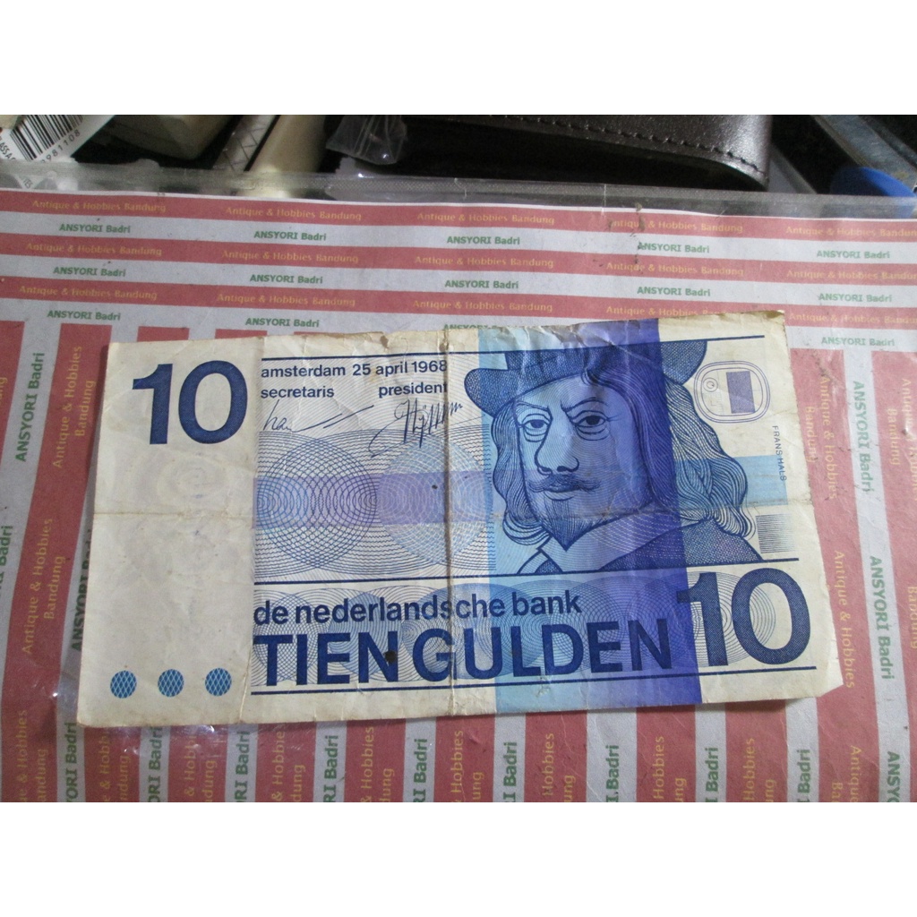 uang 10 tien gulden 1968 iklan L819