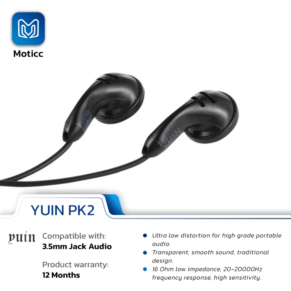 [✅ Garansi 1 Tahun] YUIN PK2 High Fidelity Quality Professional Earbud Earphone