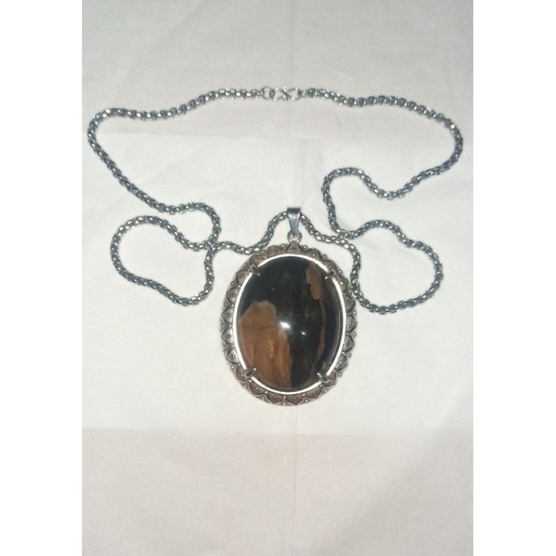 Liontin Batu Fosil Galih Asem langka antik jadul