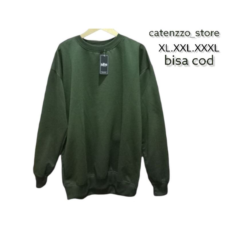 Sweater pria wanita Hoodie Fleece Crewneck Sweatshirt Polos basic jumbo oversize /big size unisex  XXXL XXXXL XXXXXL