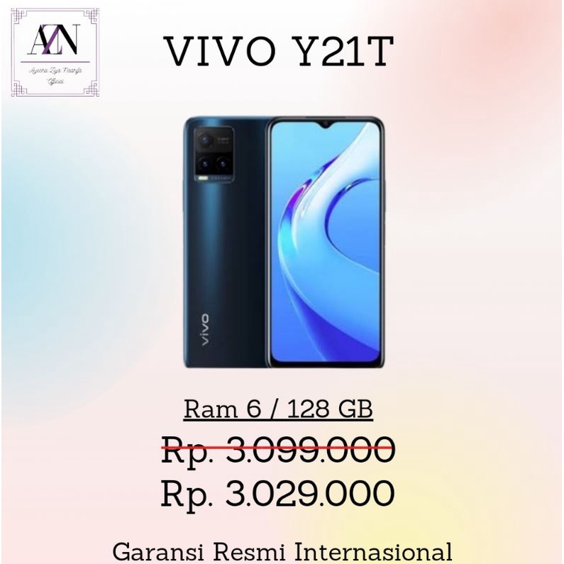 HP VIVO Y21T RAM 6 / 128 GB GARANSI RESMI INTERNASIONAL