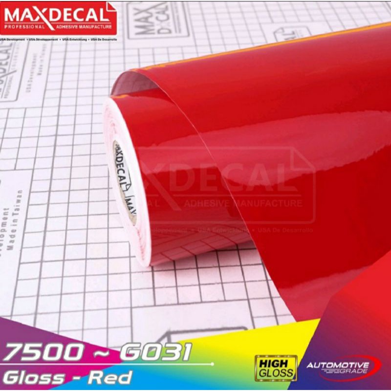 Sticker Stiker Skotlet Maxdecal Max Decal Merah Glossy Merah Doff 7500 G031 M031