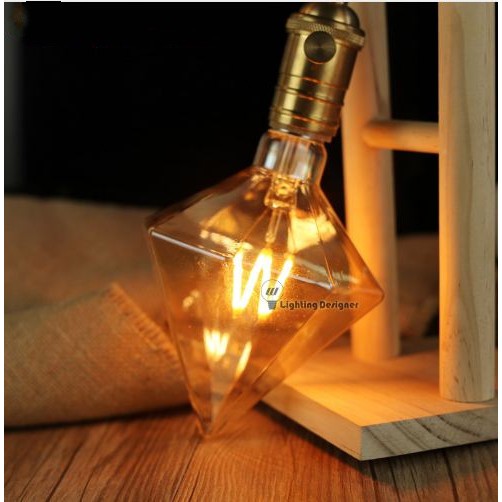 Lampu Edison LED 4W Kuning - Lampu Edison Diamond LED - Edison Filament Lamp-Lampu Hias Cafe