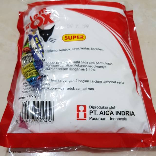 Lem fox refill isi ulang lem putih pvac 700gram