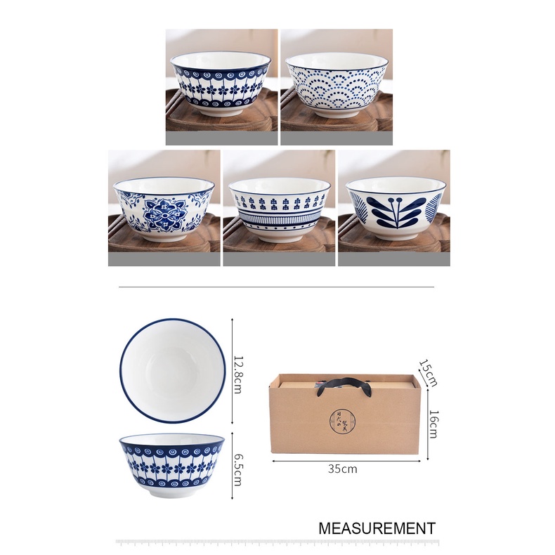 Ceramic Japanese Blossom B Isi 5 / Alat Makan Mangkok HampersKado