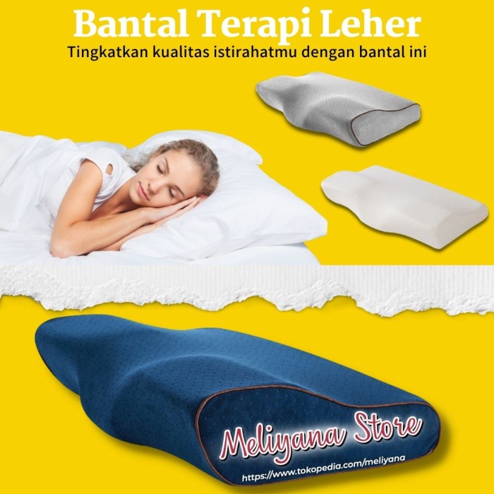 Bantal Kesehatan - Bantal Leher Latex Tidur Kesehatan Premium Memory Foam Original
