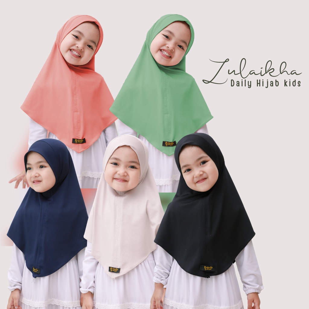 Hijab Anak Daily Hijab Polos Zulaikha  Usia 1-3 Tahun