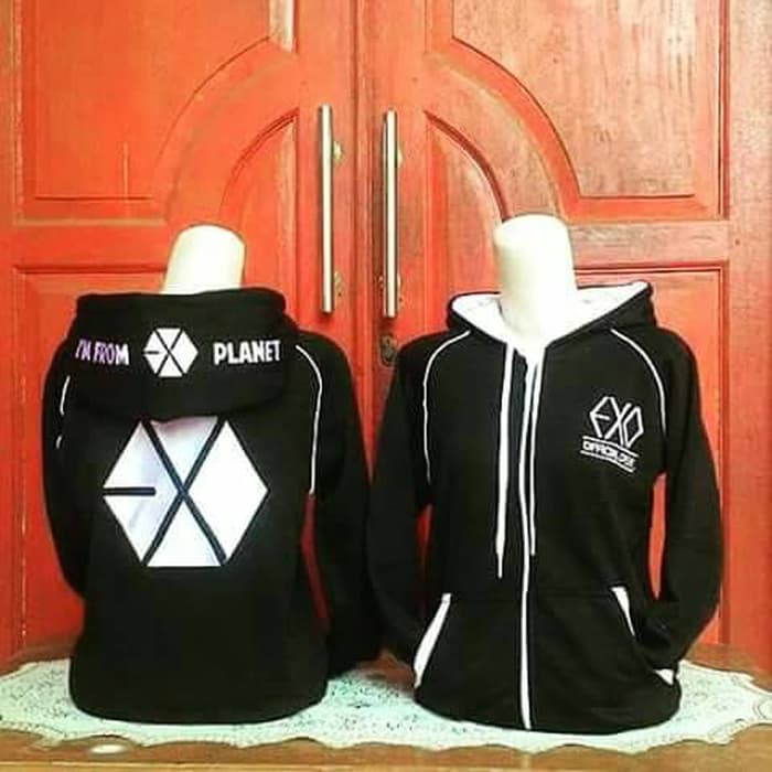 Free Ongkir Jaket Distro Dc 2In1 Hitam Abu Jaket P fashion I2A0 Jaket Hoodie Kpop Murah EXO Fr
