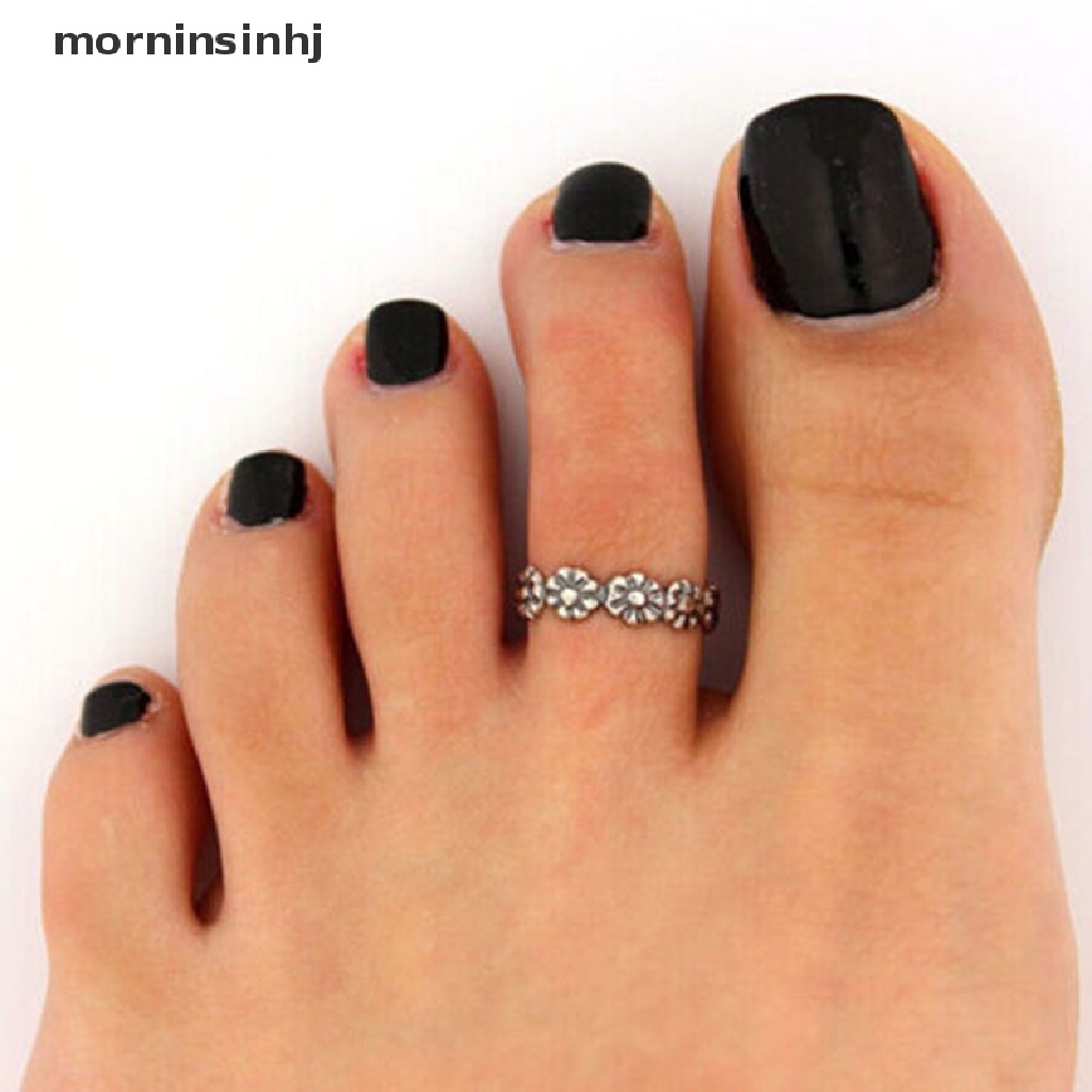 Mornin Cincin Jari Kaki Lapis Silver 925 Adjustable Untuk Wanita